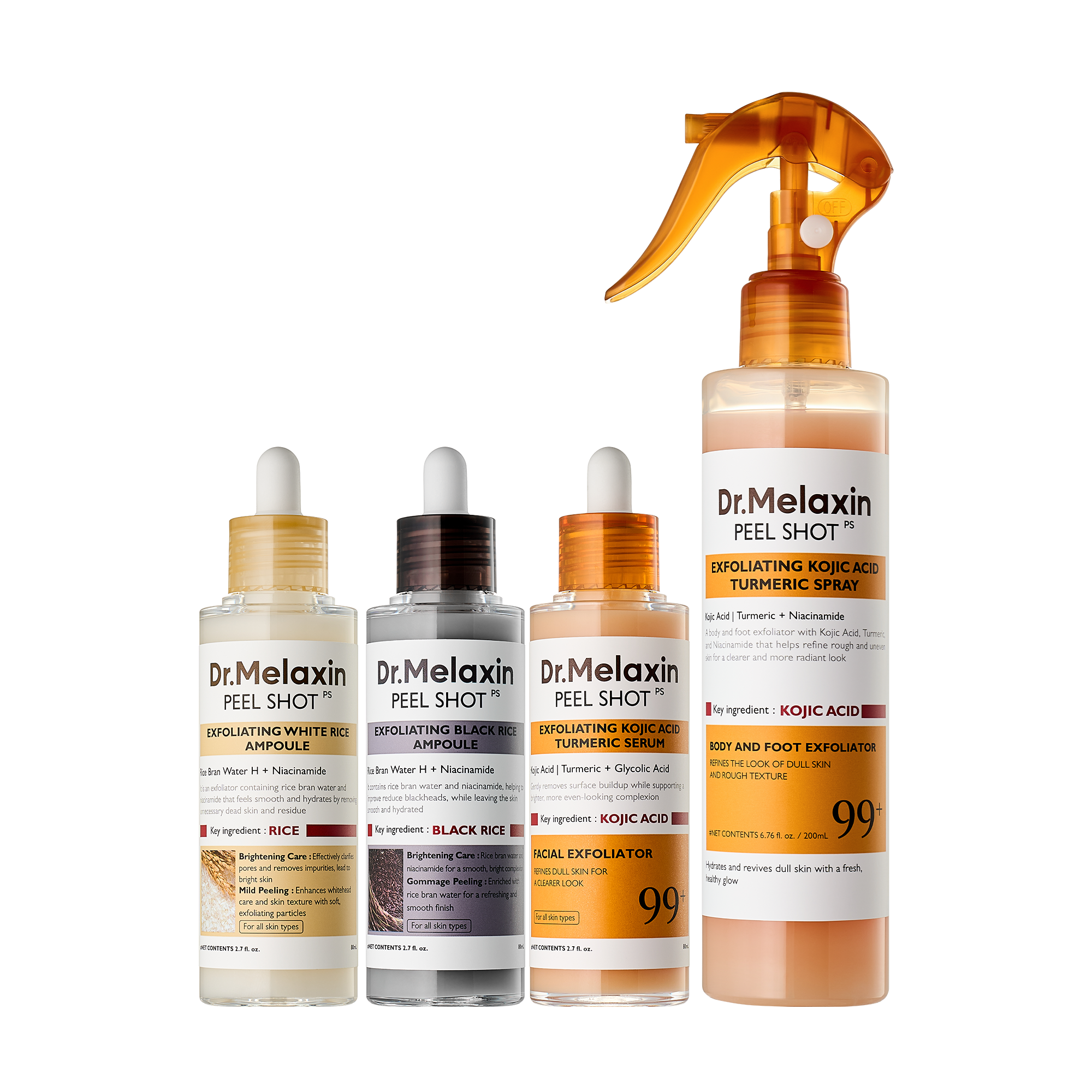 Peel Shot Glow Rice Ampoule Duo & Kojic Acid Turmeric Duo