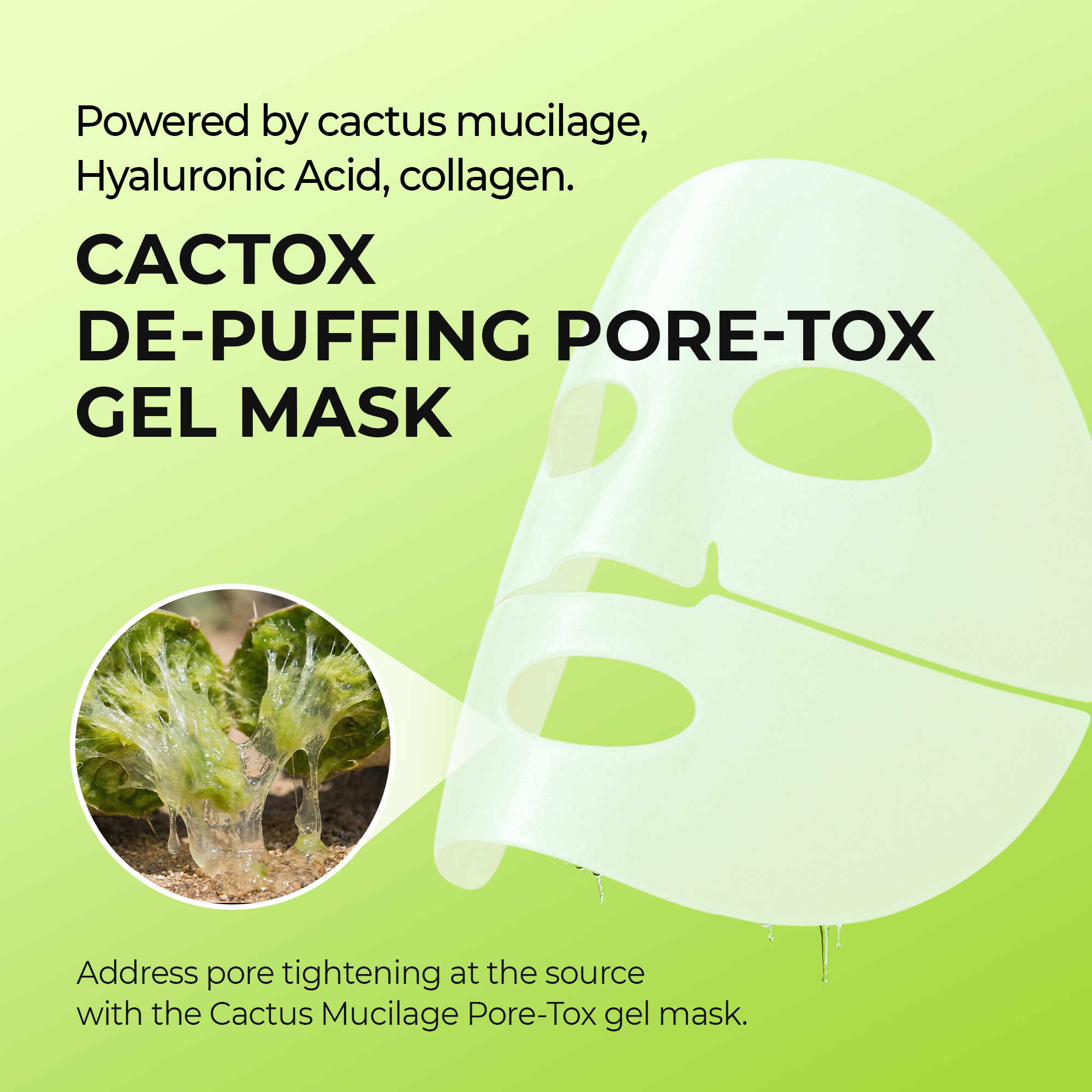 Alternative view of Cactox De Puffing Pore Tox Gel Mask 4Ea